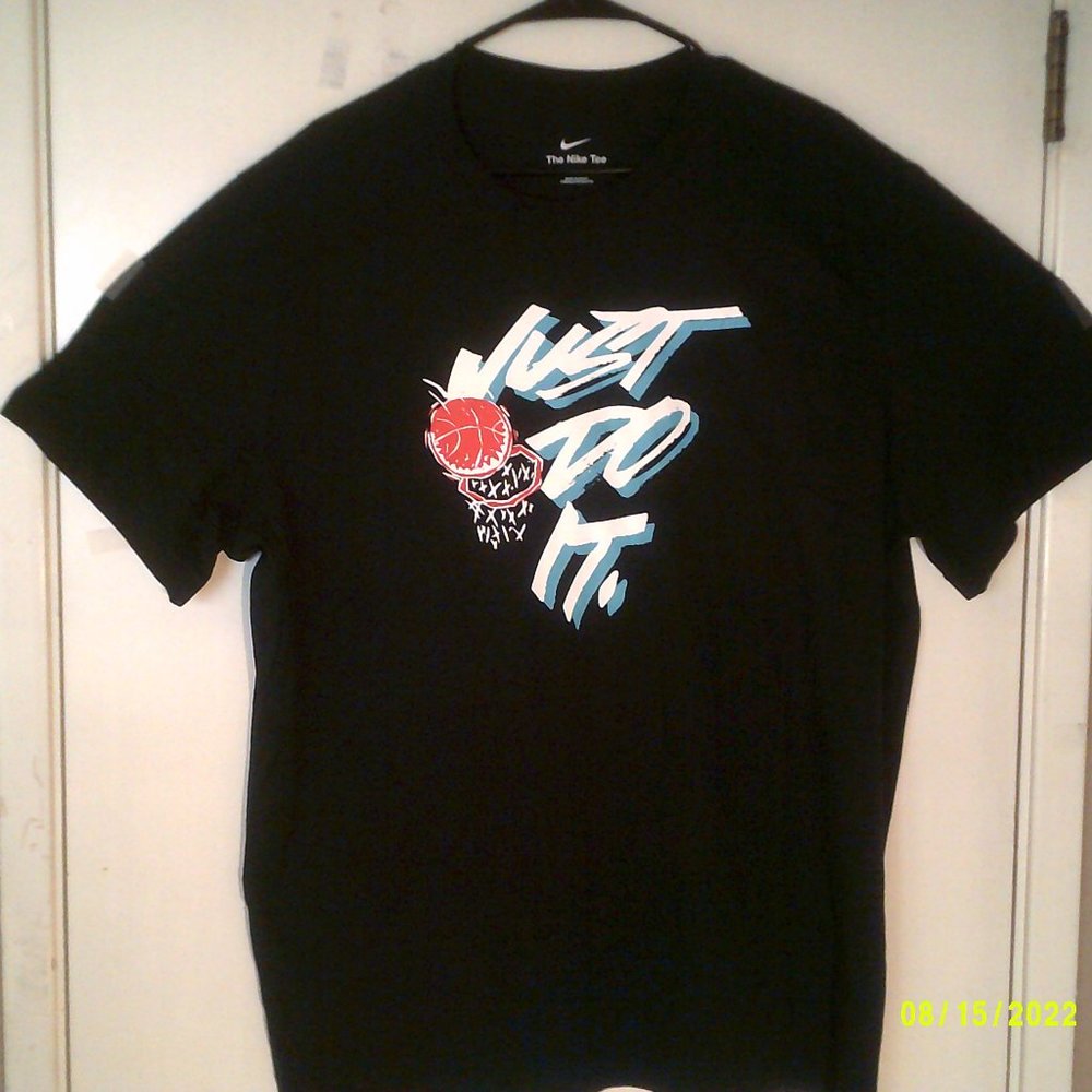 NEW NIKE BASKETBALL "JDI Basketball B-Ball Tee" MEN'S BLACK WHITE T-SHIRT 2XL - Picture 6 of 6